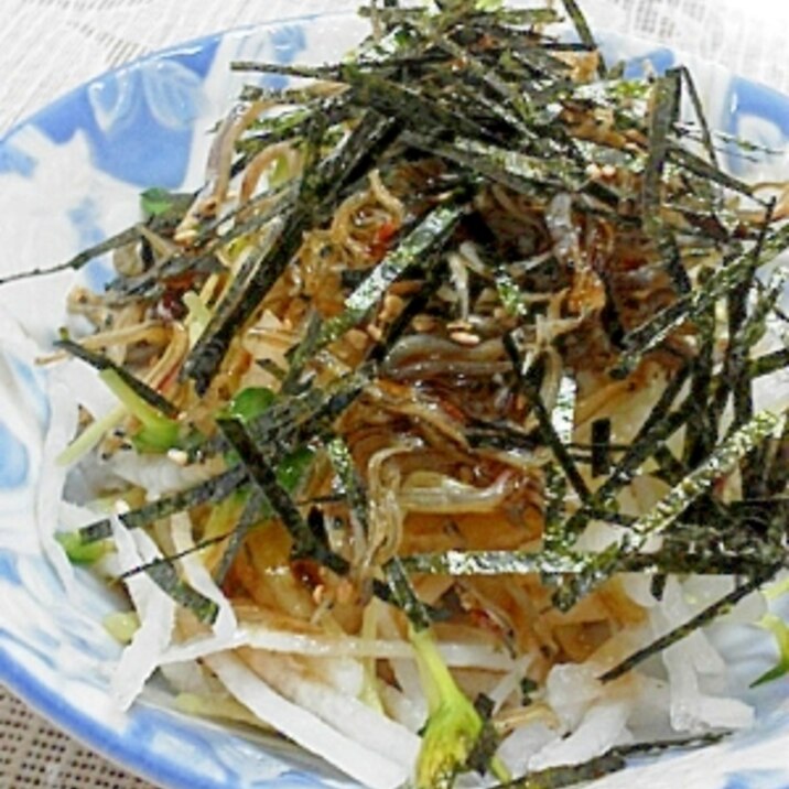 栄養満点 居酒屋風 じゃこ入り大根サラダ レシピ 作り方 By まーたん58 楽天レシピ 栄養満点 居酒屋風 じゃこ入り大根サラダ レシピ 作り方 By まーたん58 楽天レシピ